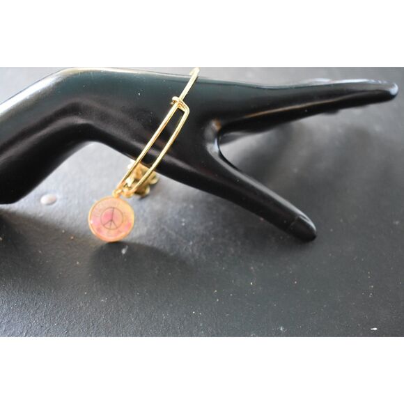 ALEX AND ANI 2017 Gold-Tone Charm Bracelet, Peace Love Music Boho (7.5") - Picture 5 of 13